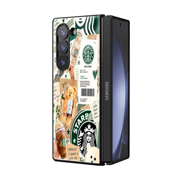 Cozy Brew Samsung Z Fold Glass Case
