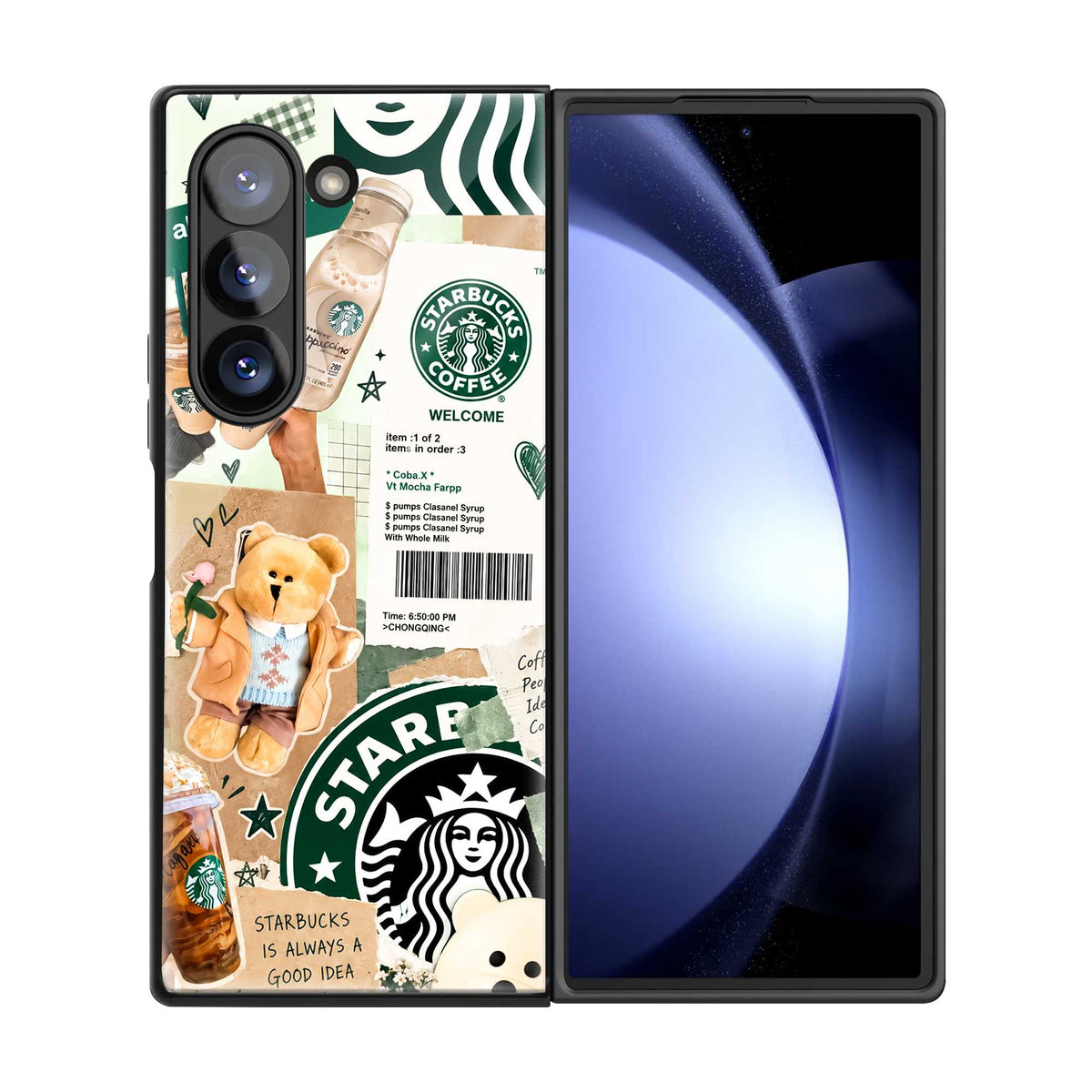 Cozy Brew Samsung Z Fold Glass Case