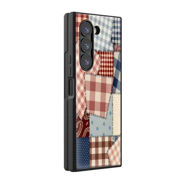 Cozy Checks Samsung Z Fold Glass Case