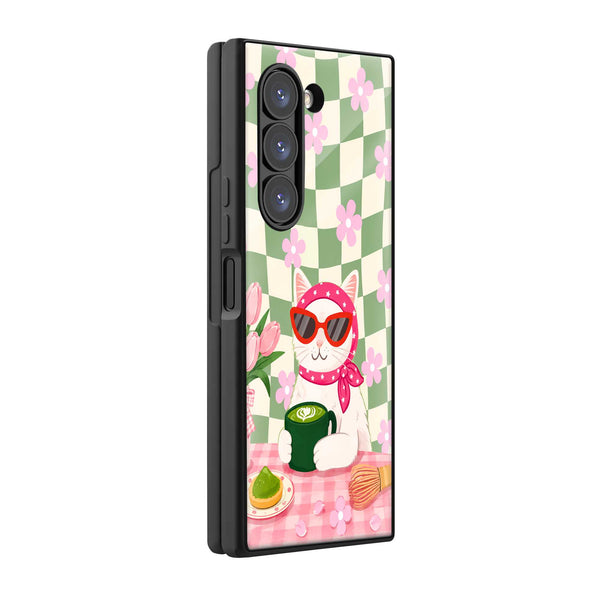 Cozy Flower Girl Samsung Z Fold Glass Case