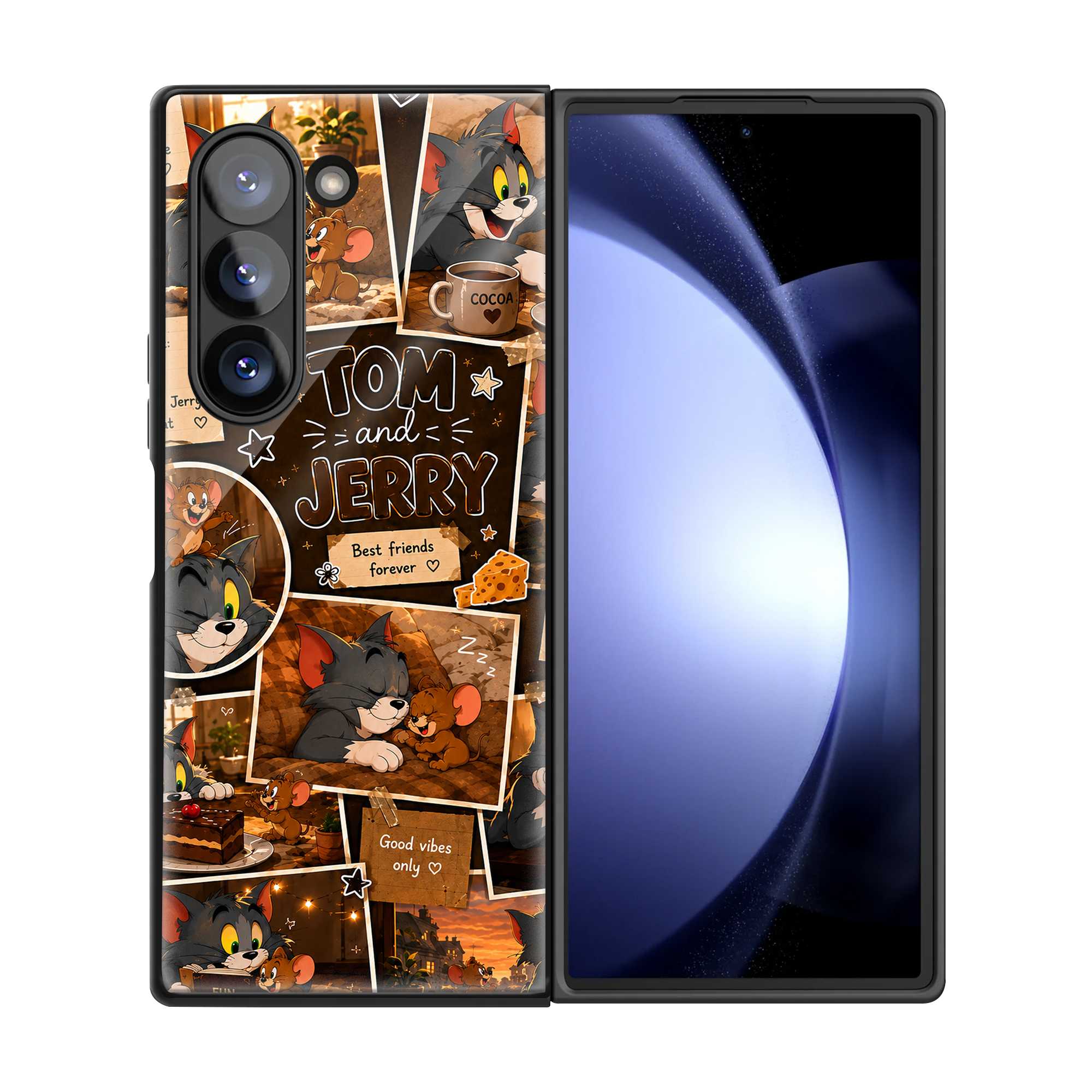 Cozy Tom-Jerry Samsung Z Fold Glass Case