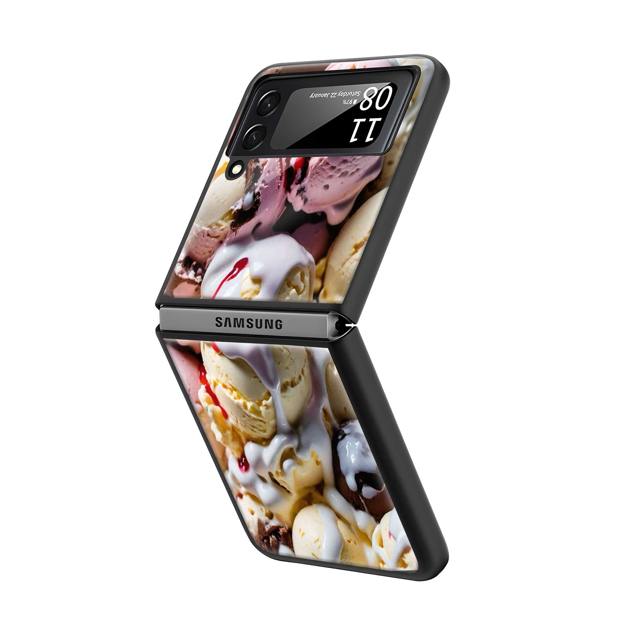 Creamy Delight Samsung Z Flip Glass Case