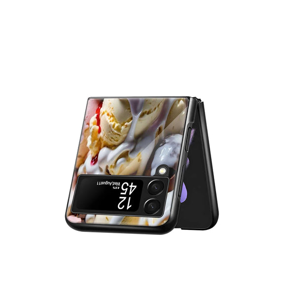 Creamy Delight Samsung Z Flip Glass Case