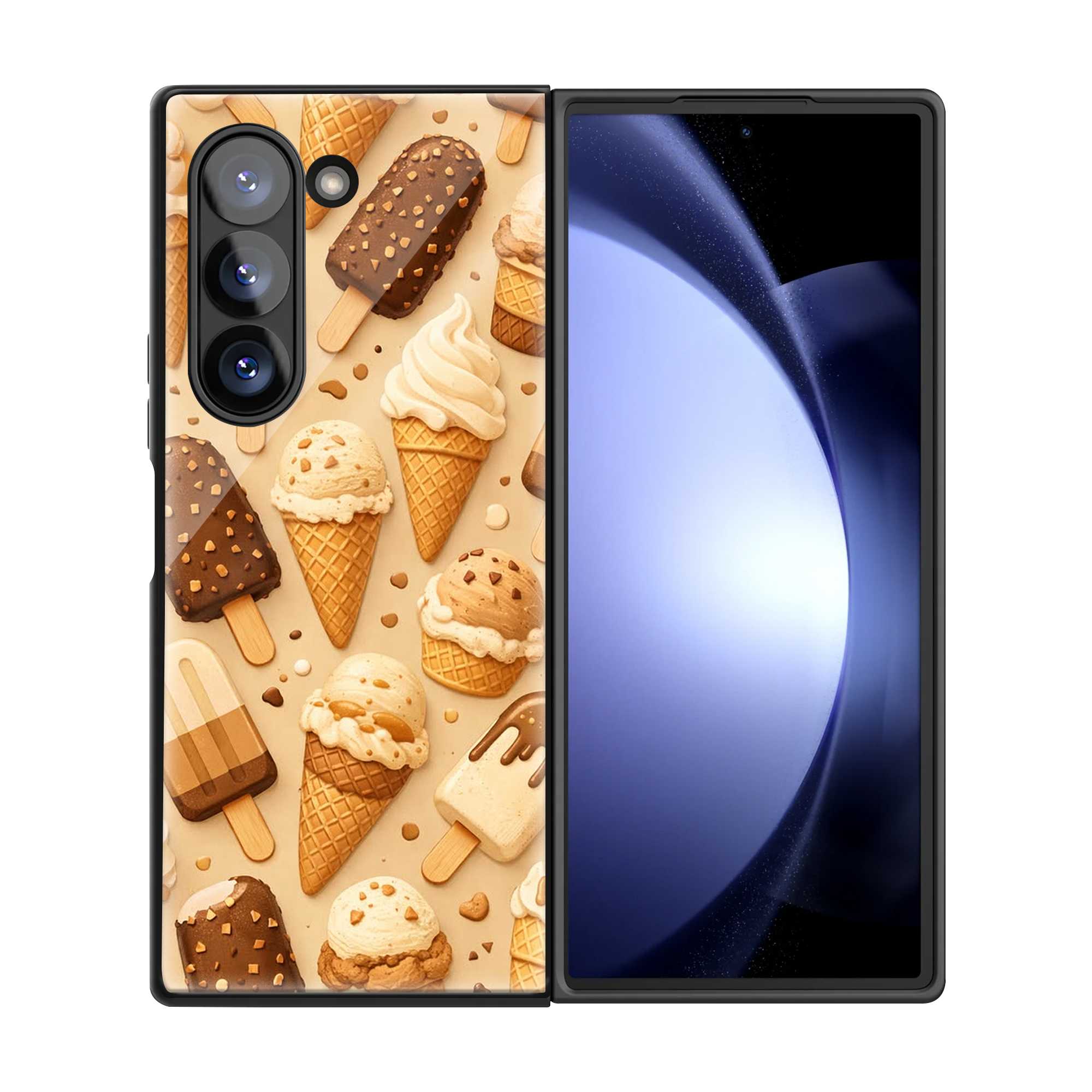 Creamy Dreams Samsung Z Fold Glass Case