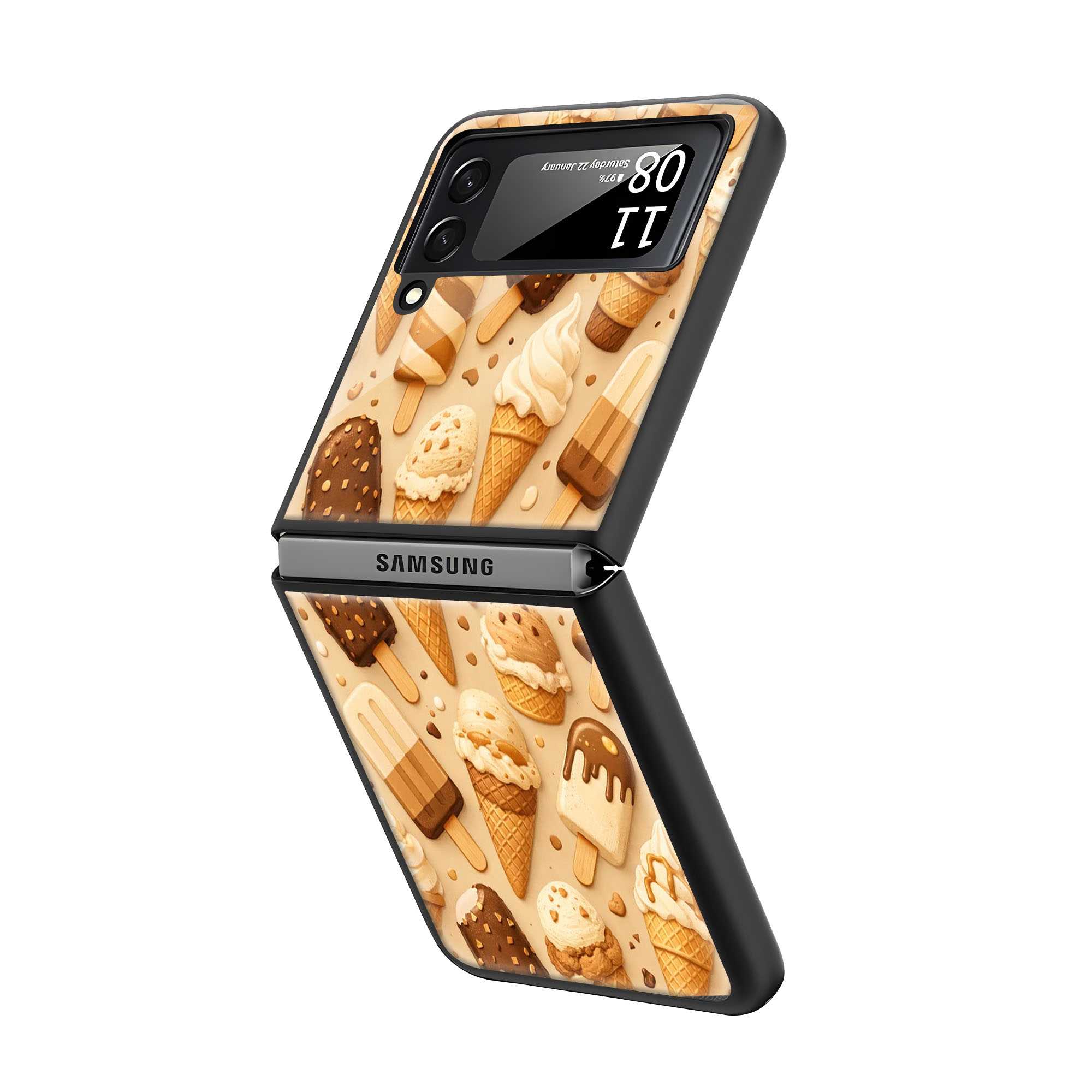 Creamy Dreams Samsung Z Flip Glass Case