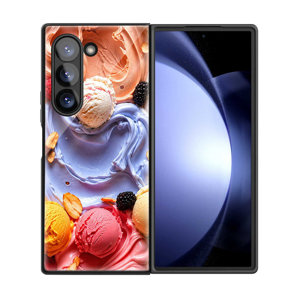 Creamy Pop Samsung Z Fold Glass Case