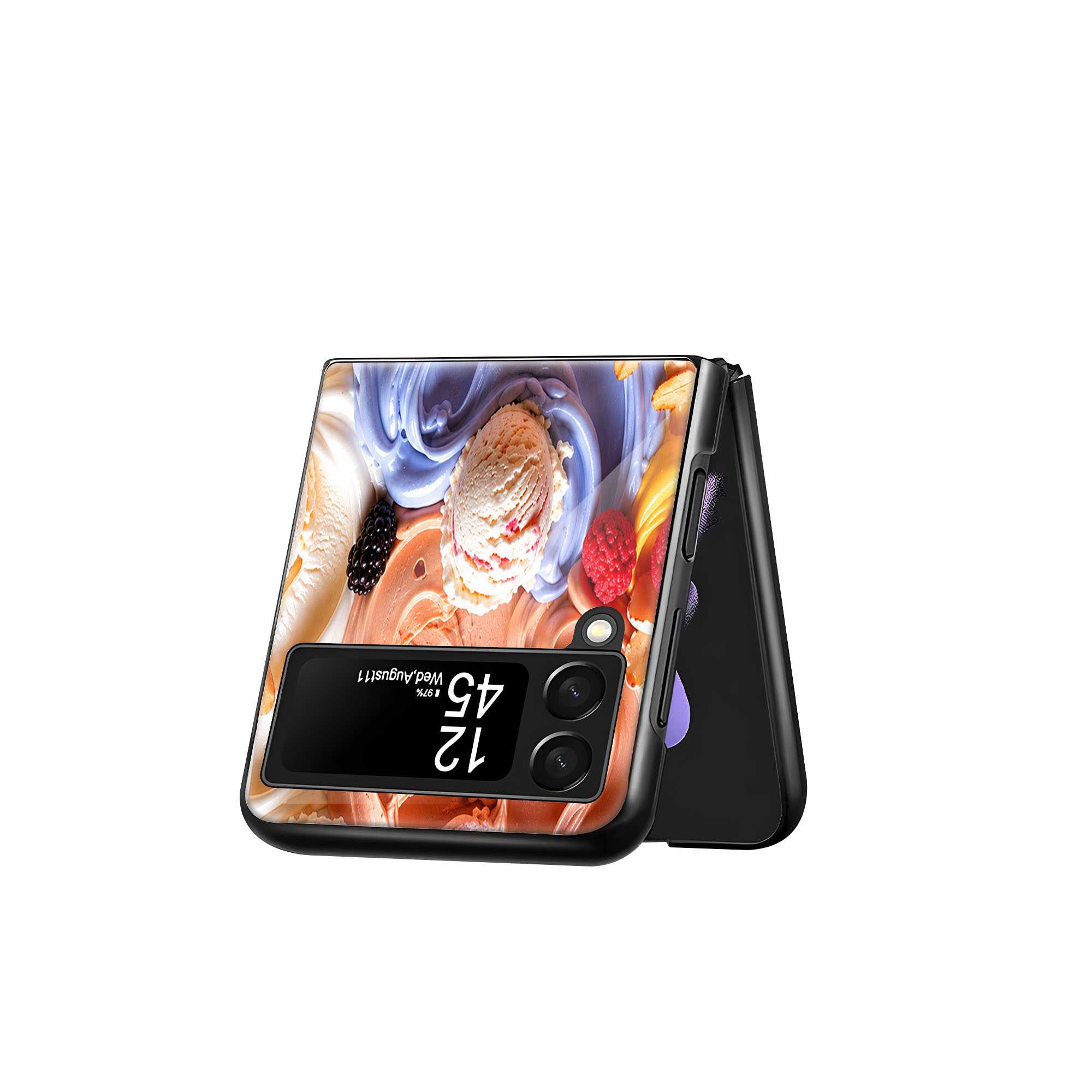 Creamy Pop Samsung Z Flip Glass Case