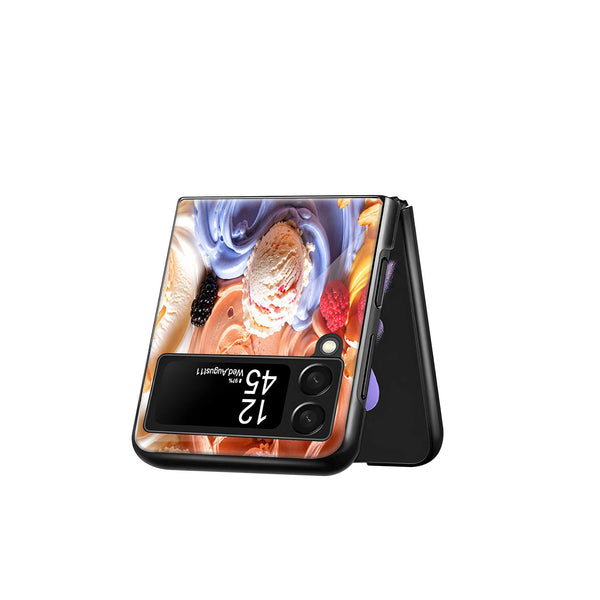 Creamy Pop Samsung Z Flip Glass Case