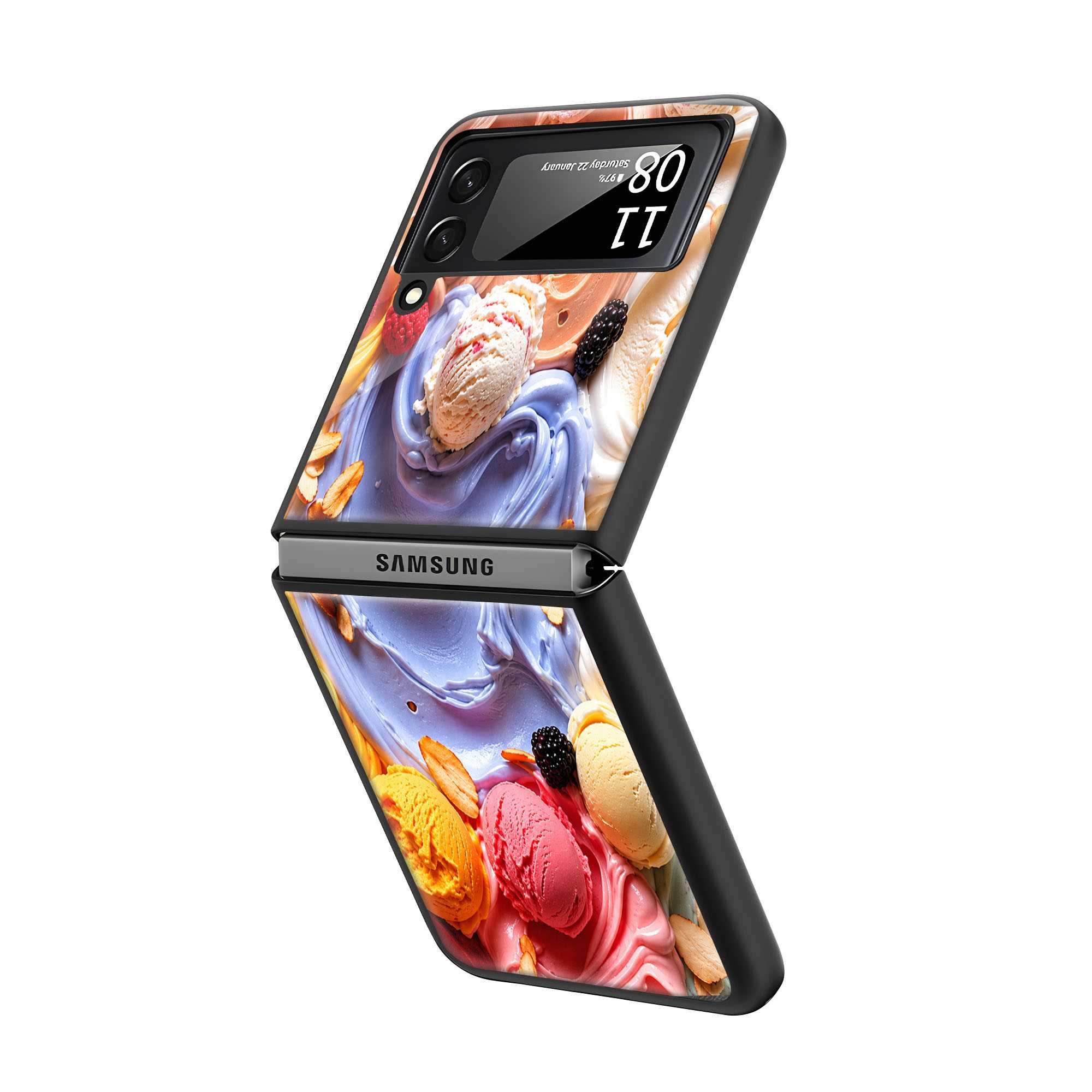 Creamy Pop Samsung Z Flip Glass Case