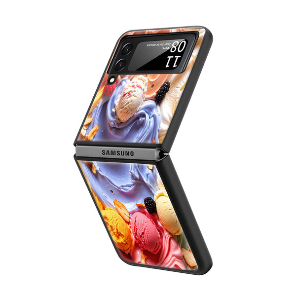 Creamy Pop Samsung Z Flip Glass Case