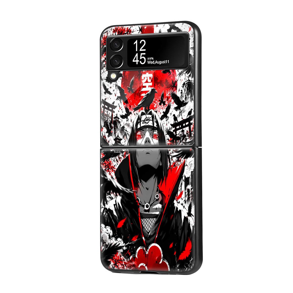 Crimson Crow Itachi Samsung Z Flip Glass Case