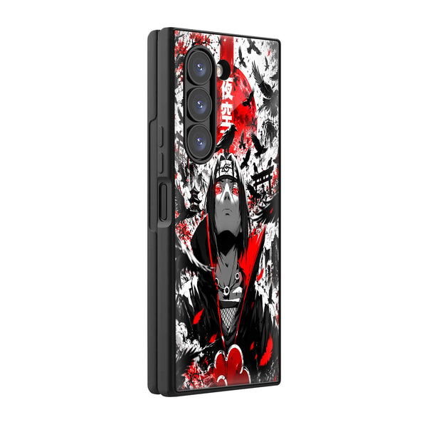 Crimson Crow Itachi Samsung Z Fold Glass Case