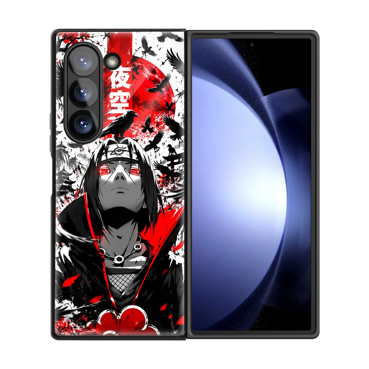 Crimson Crow Itachi Samsung Z Fold Glass Case
