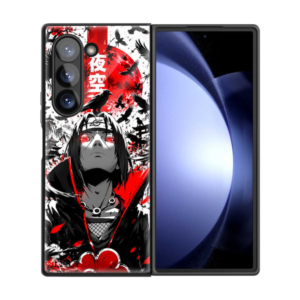 Crimson Crow Itachi Samsung Z Fold Glass Case