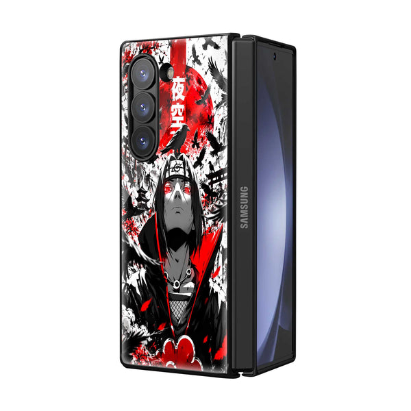 Crimson Crow Itachi Samsung Z Fold Glass Case
