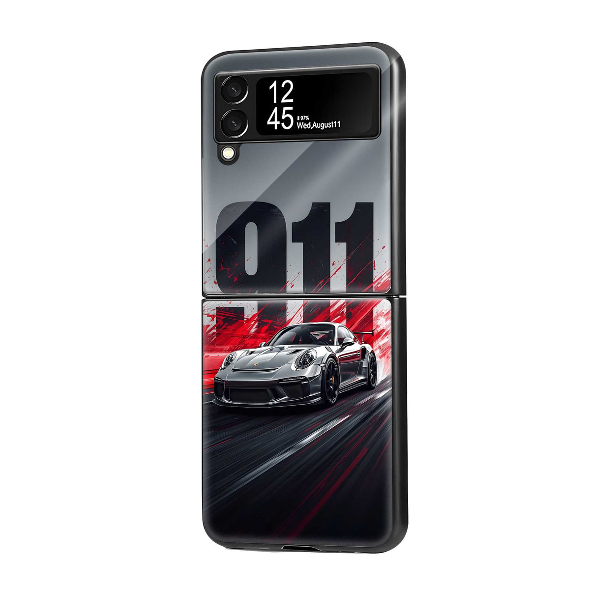 Crimson Edge Samsung Z Flip Glass Case Main image