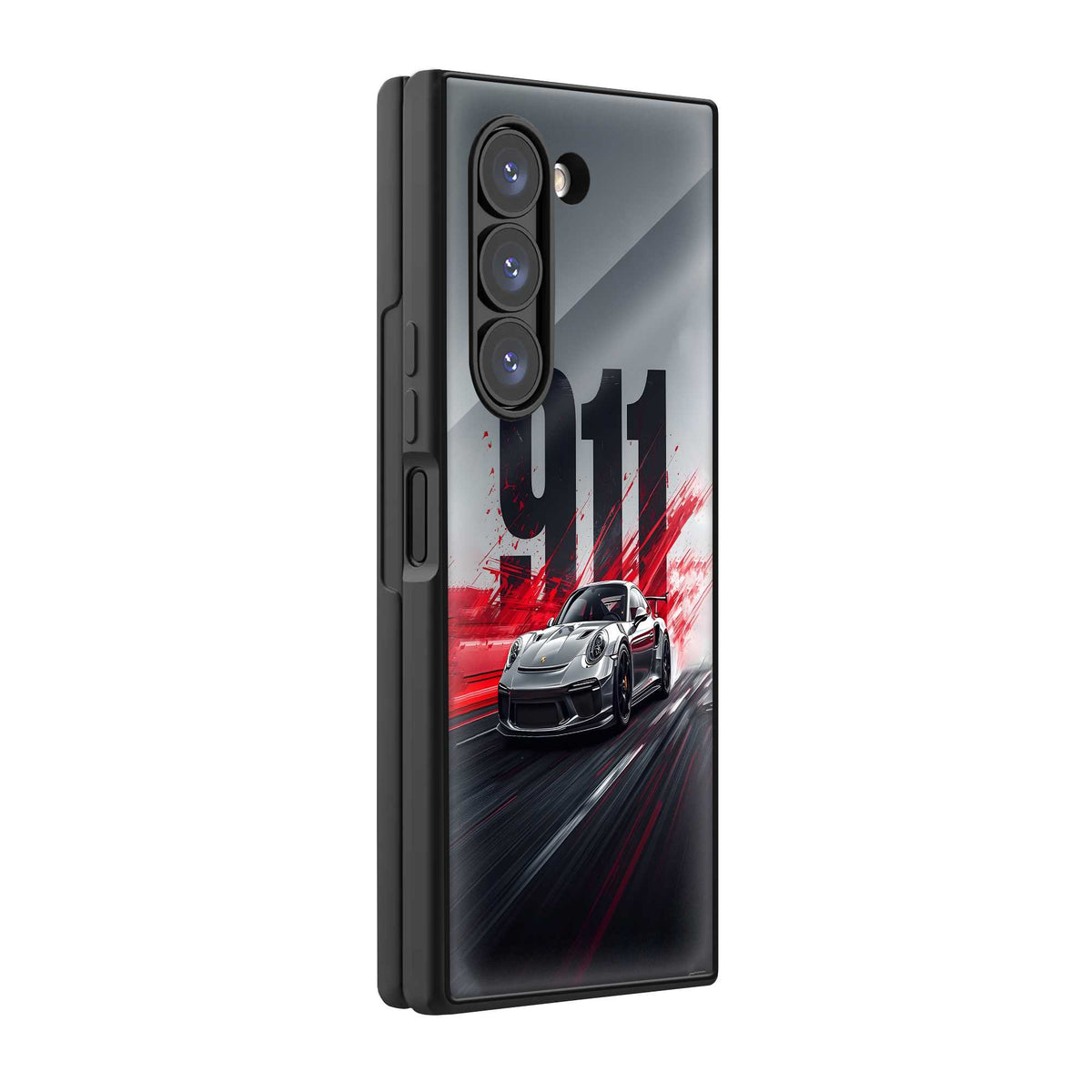 Crimson Edge Samsung Z Fold Glass Case Main image