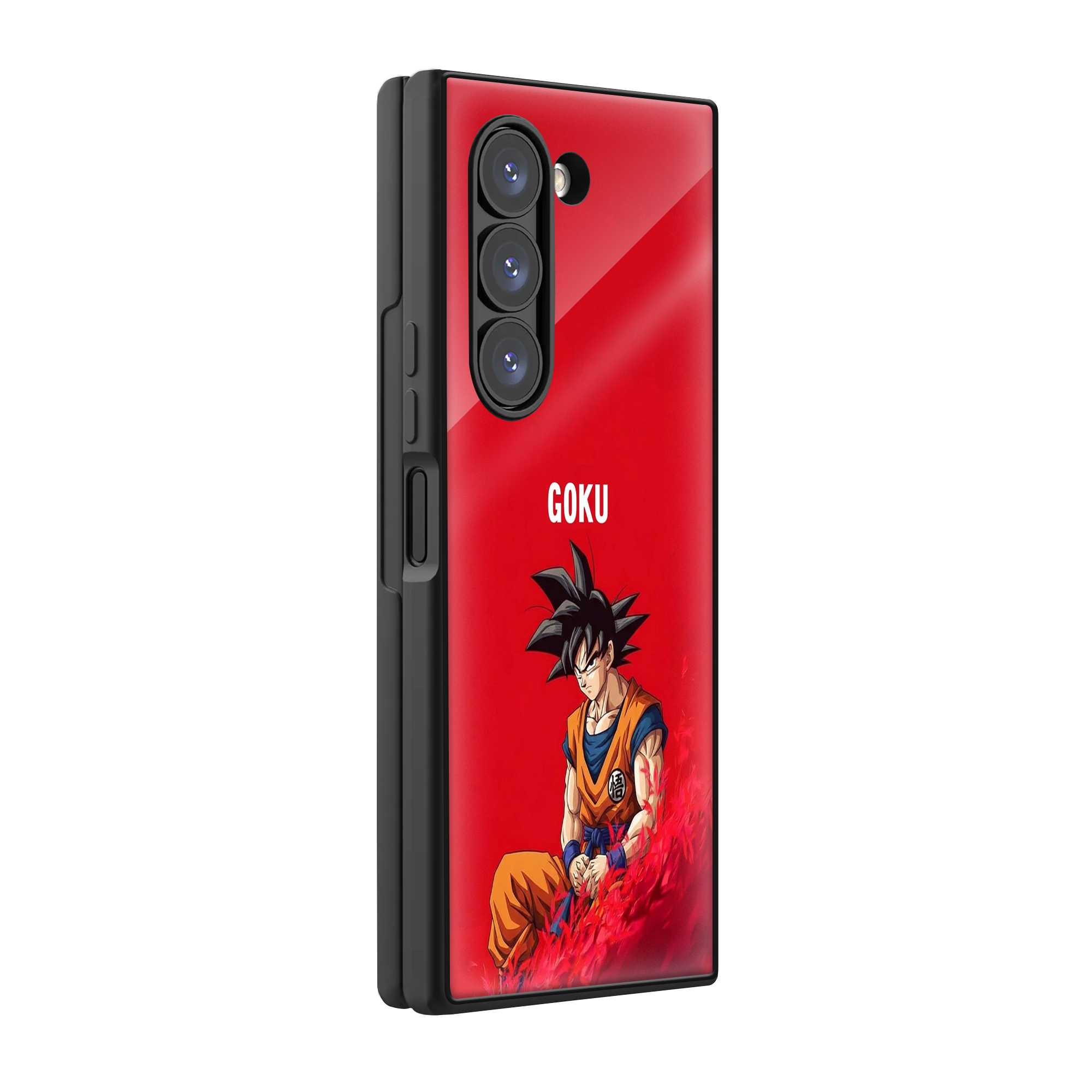 Crimson Goku Samsung Z Fold Glass Case