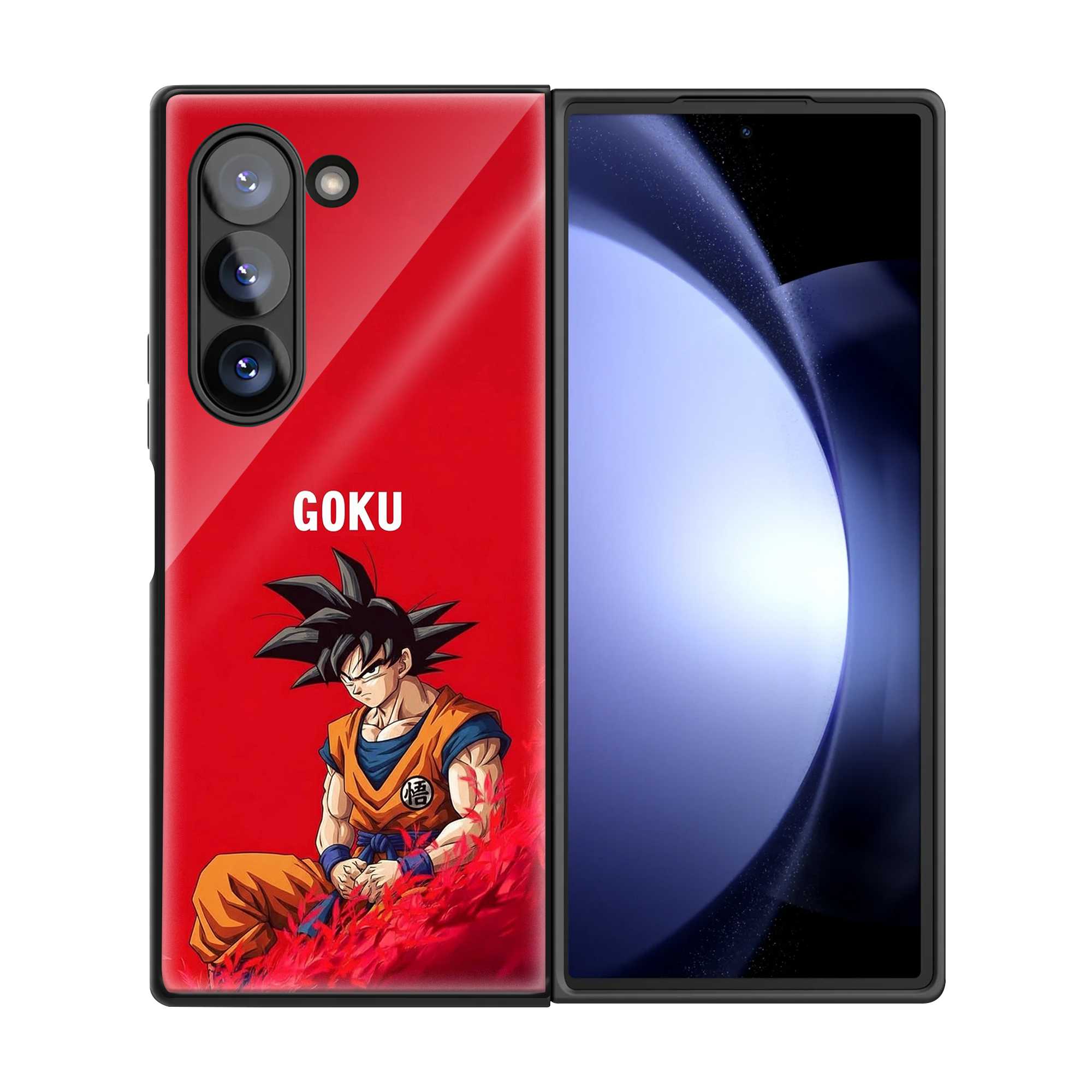 Crimson Goku Samsung Z Fold Glass Case