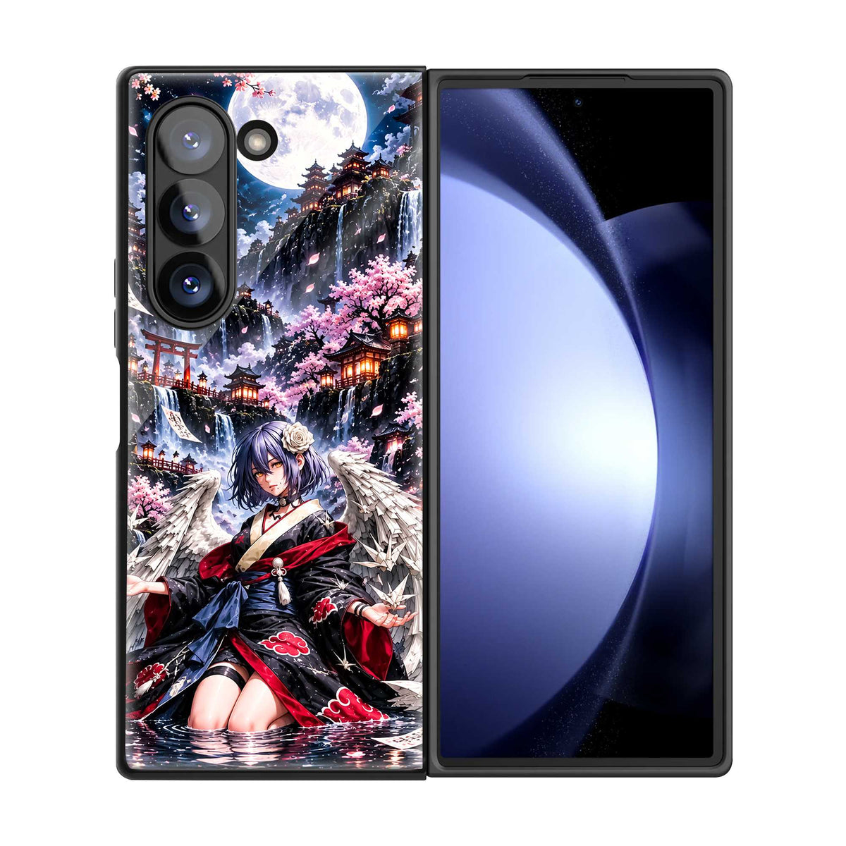 Crimson Shinobi Samsung Z Fold Glass Case
