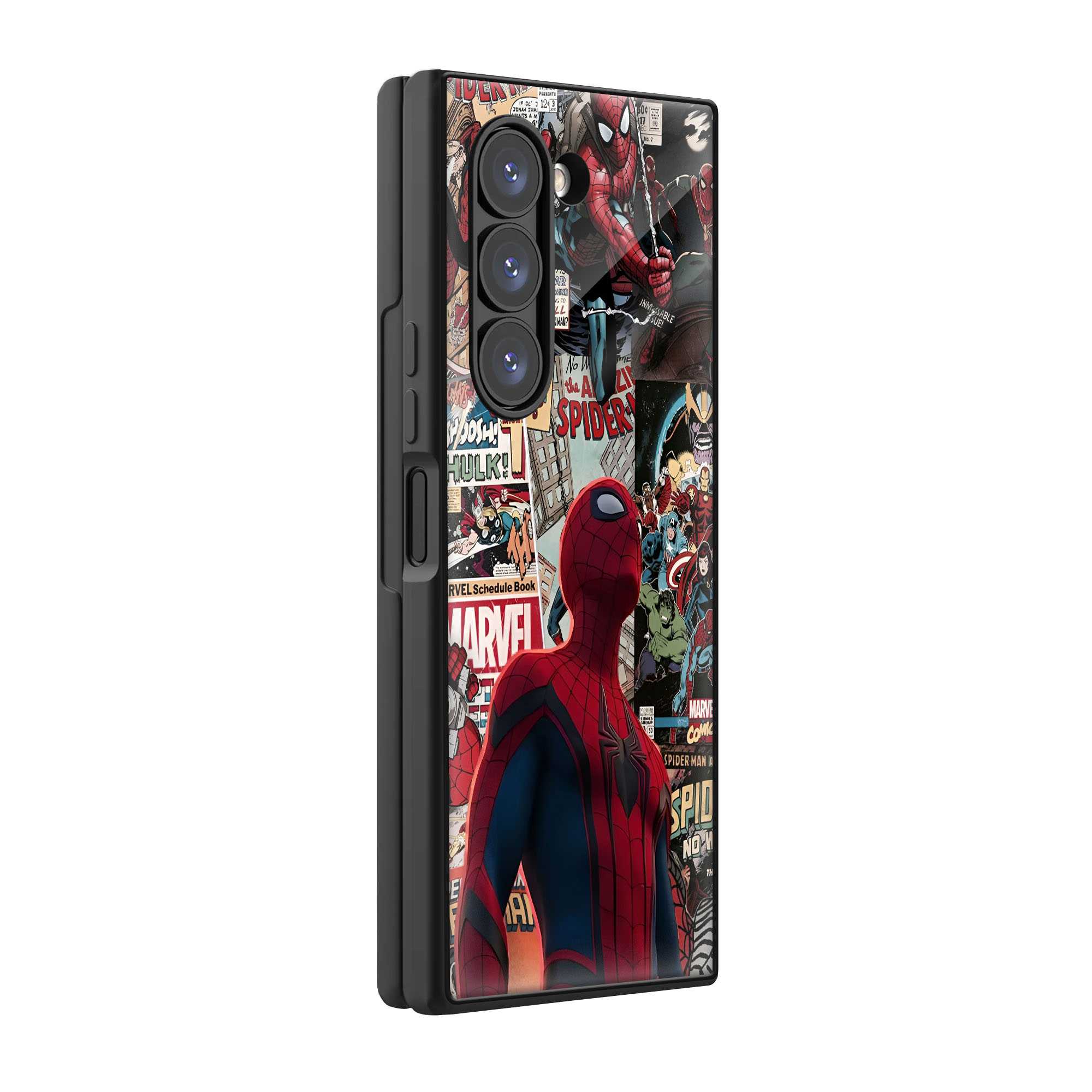 Crimson Web Breakout Samsung Z Fold Glass Case