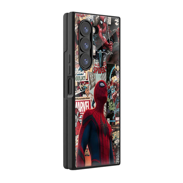 Crimson Web Breakout Samsung Z Fold Glass Case