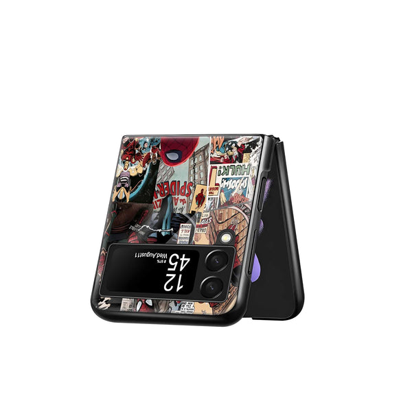 Crimson Web Breakout Samsung Z Flip Glass Case