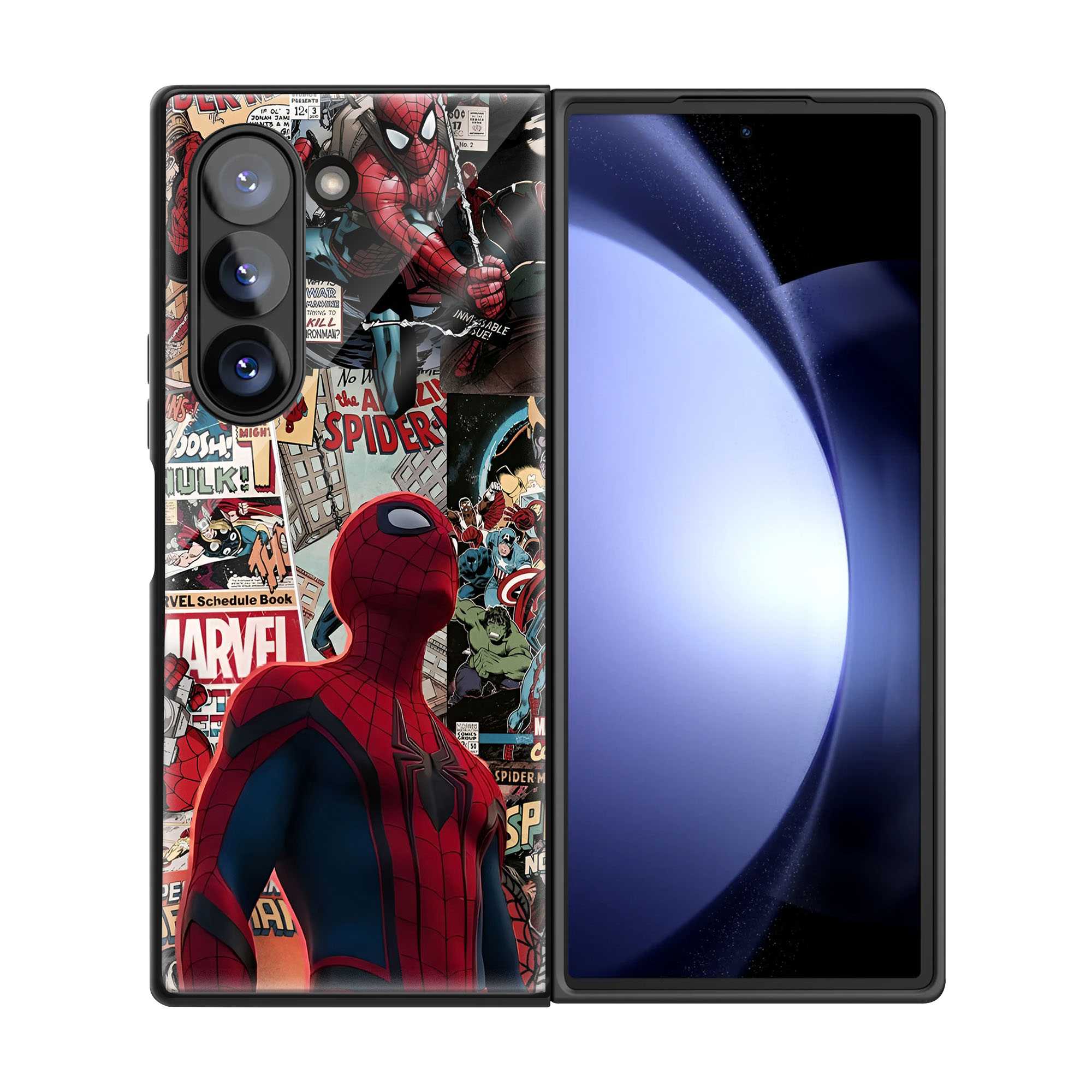 Crimson Web Breakout Samsung Z Fold Glass Case