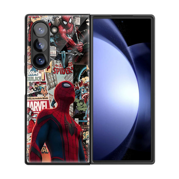 Crimson Web Breakout Samsung Z Fold Glass Case