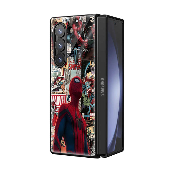 Crimson Web Breakout Samsung Z Fold Glass Case