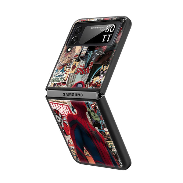 Crimson Web Breakout Samsung Z Flip Glass Case