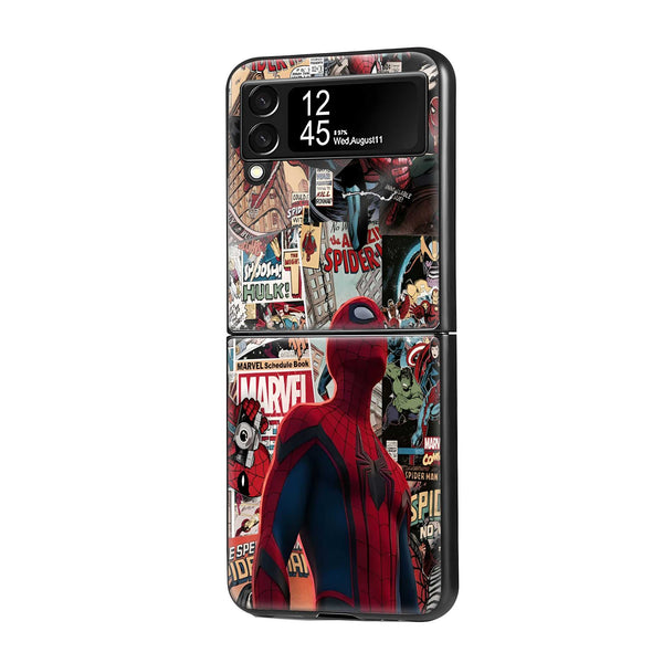 Crimson Web Breakout Samsung Z Flip Glass Case