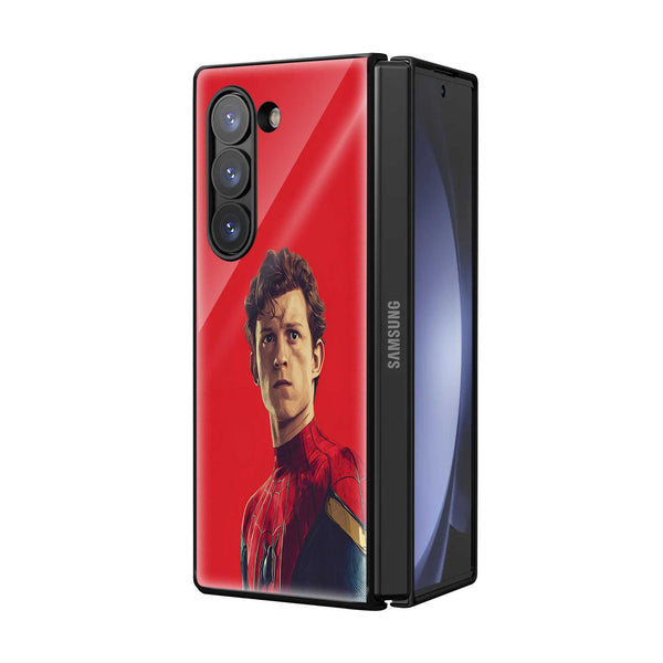 Crimson Web Hero Samsung Z Fold Glass Case