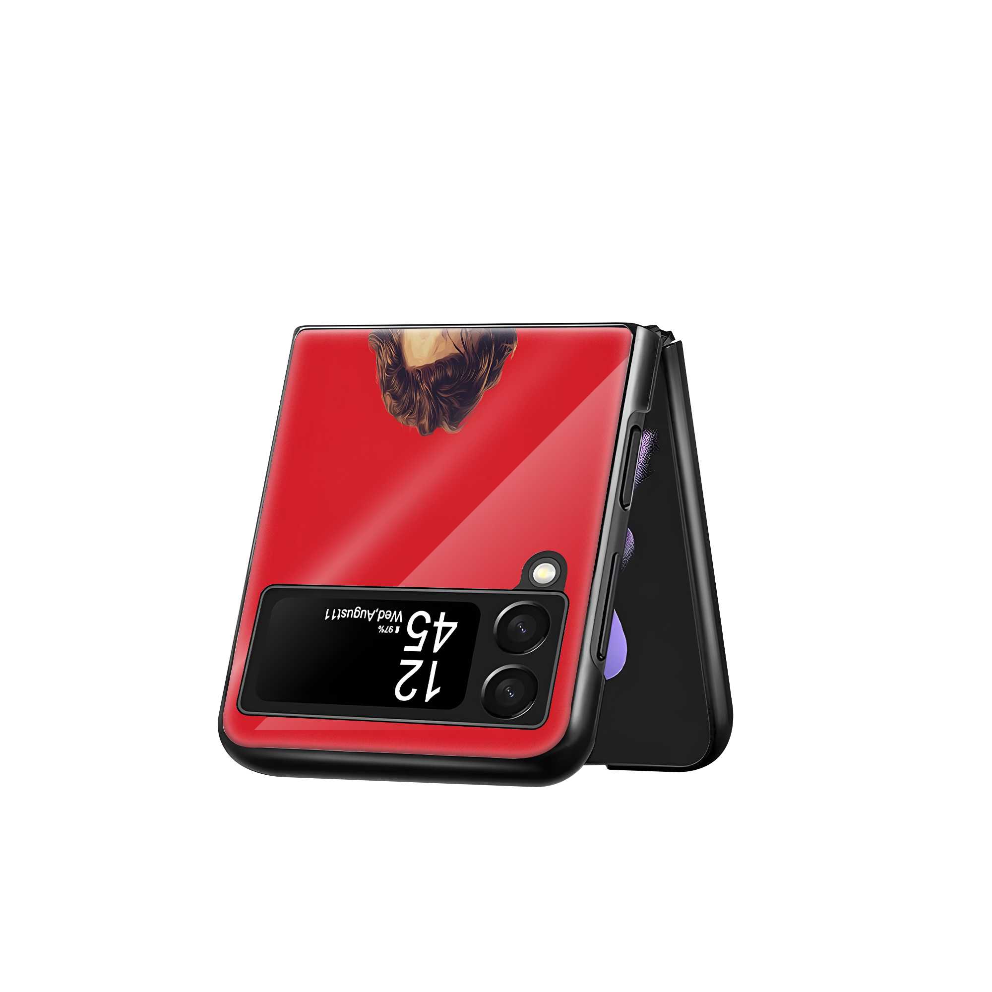 Crimson Web Hero Samsung Z Flip Glass Case