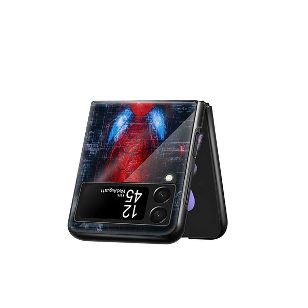Crimson Web Shadow Samsung Z Flip Glass Case