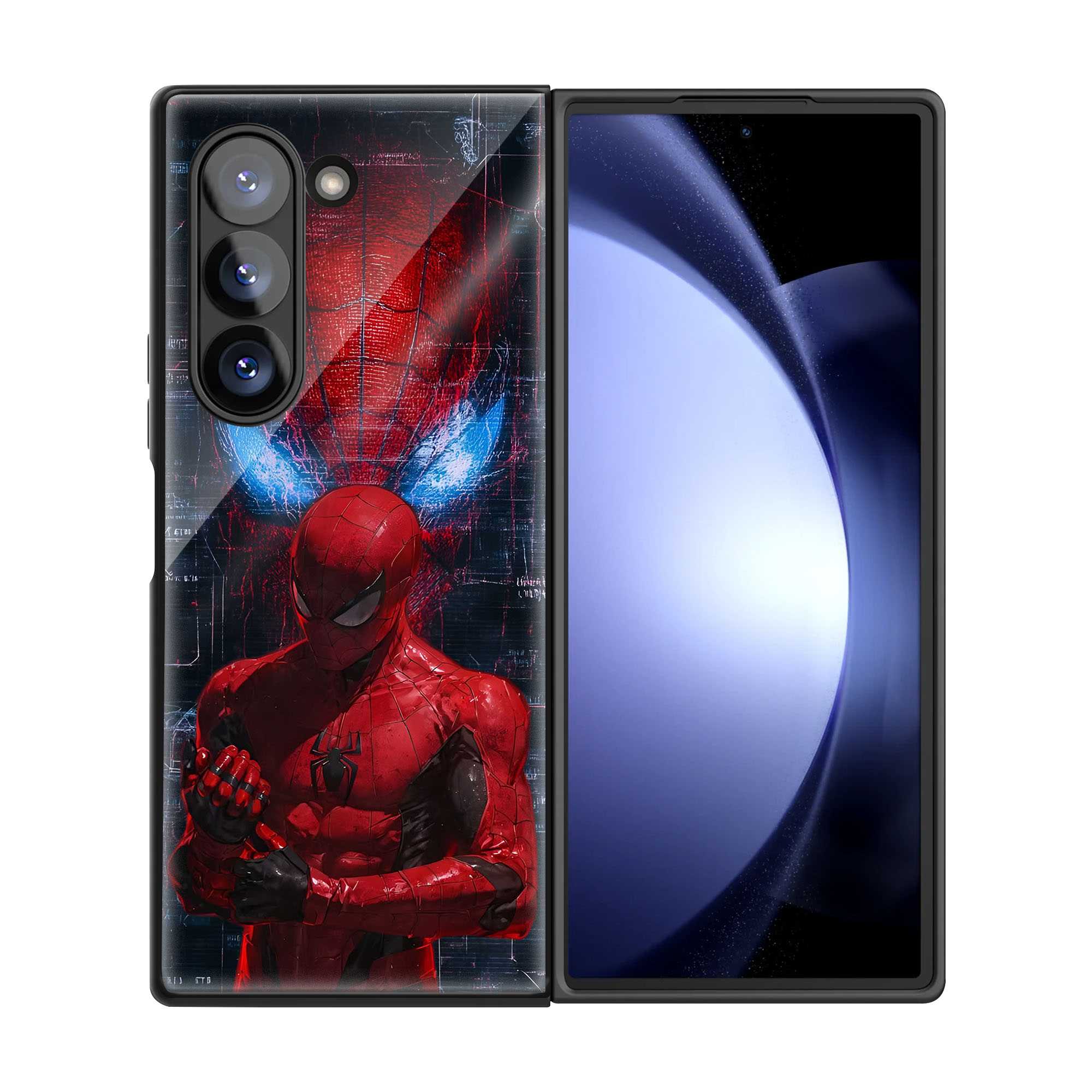 Crimson Web Shadow Samsung Z Fold Glass Case