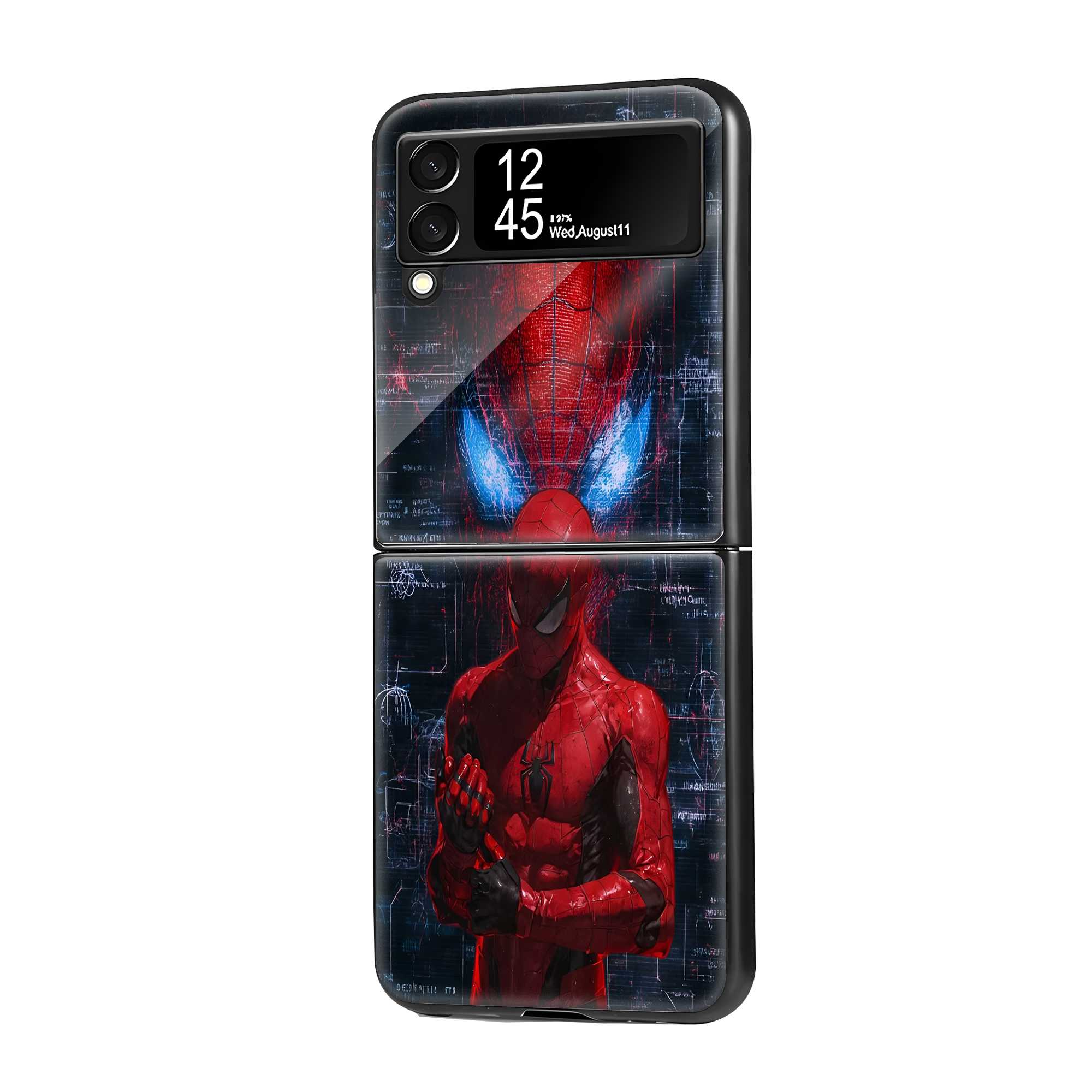 Crimson Web Shadow Samsung Z Flip Glass Case