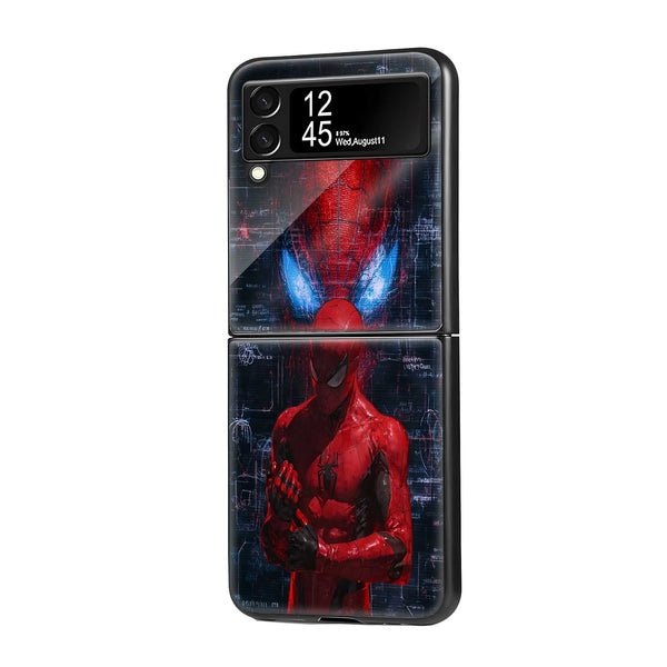 Crimson Web Shadow Samsung Z Flip Glass Case