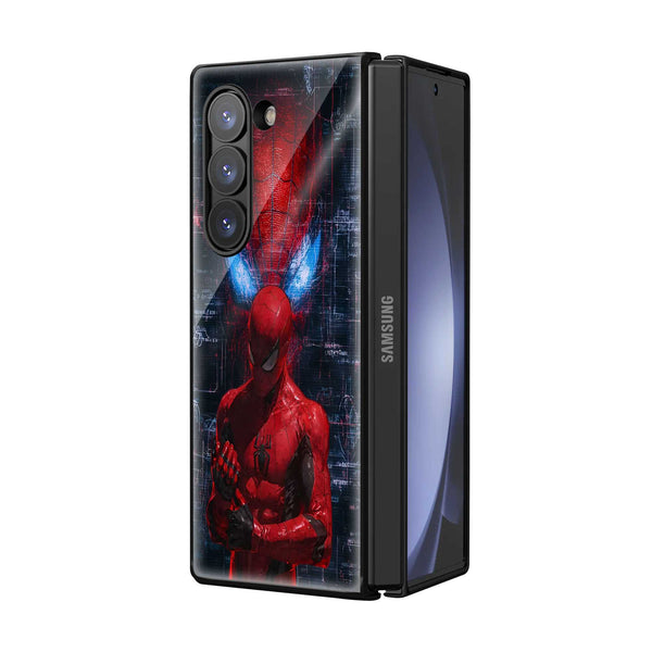 Crimson Web Shadow Samsung Z Fold Glass Case