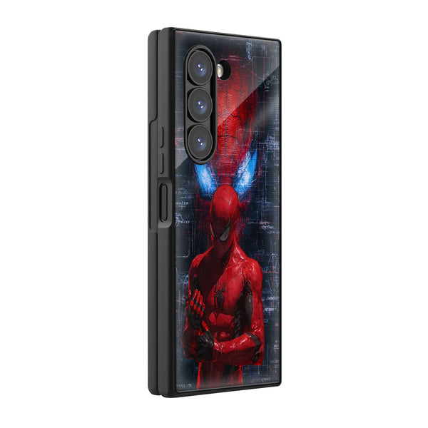 Crimson Web Shadow Samsung Z Fold Glass Case