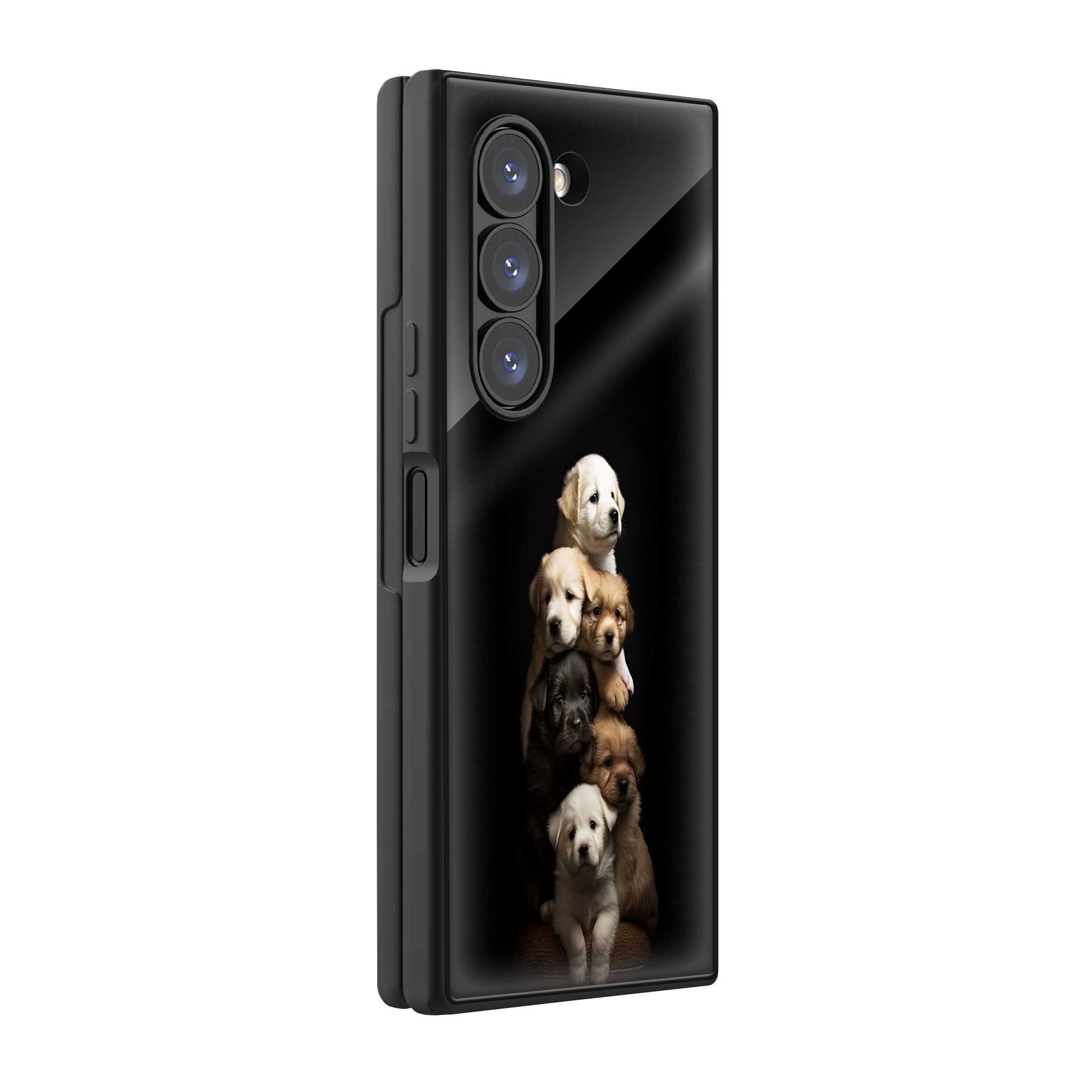 Cute Puppies Samsung Z Fold Glass Case