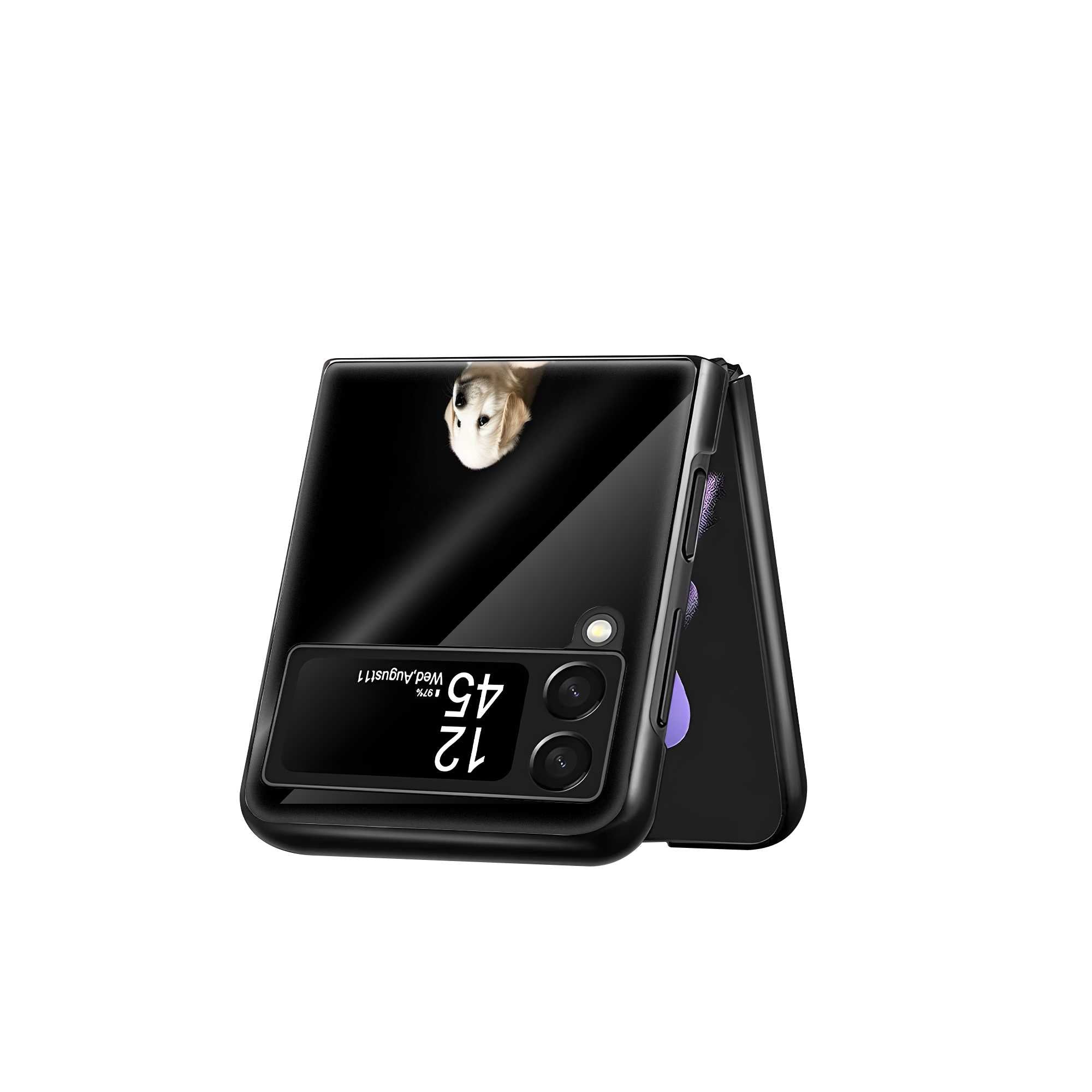 Cute Puppies Samsung Z Flip Glass Case