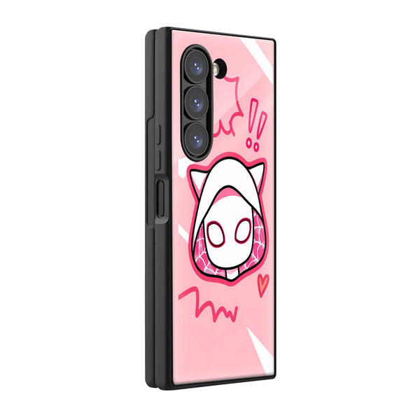 Cute Spider-Gwen Chibi Samsung Z Fold Glass Case