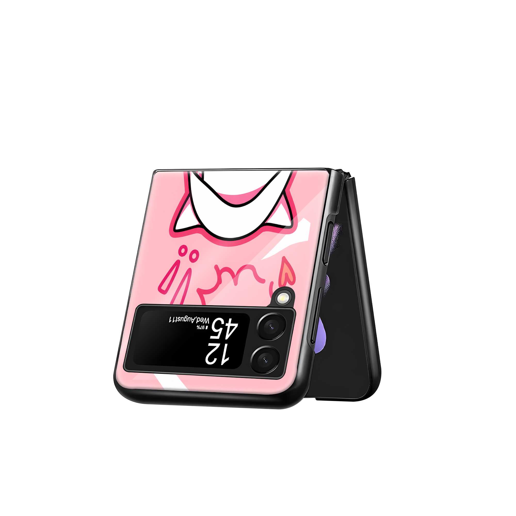 Cute Spider-Gwen Chibi Samsung Z Flip Glass Case