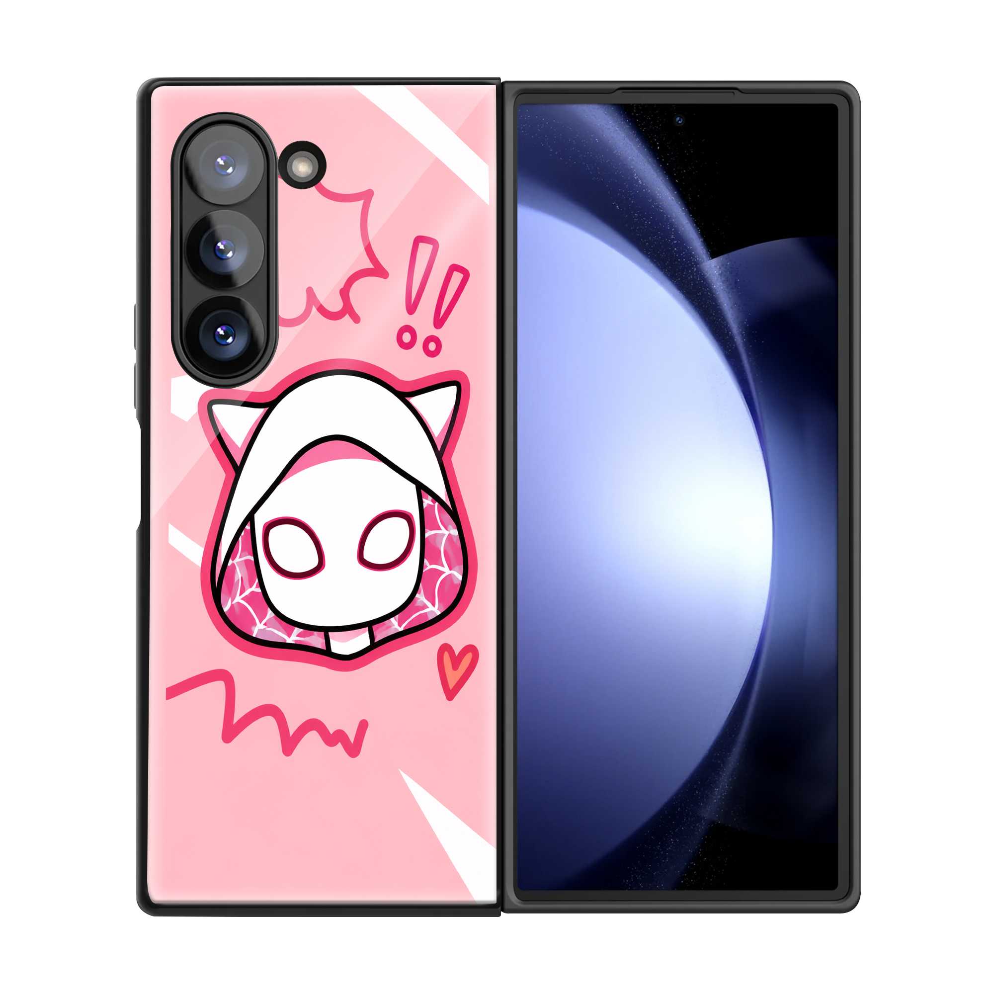 Cute Spider-Gwen Chibi Samsung Z Fold Glass Case