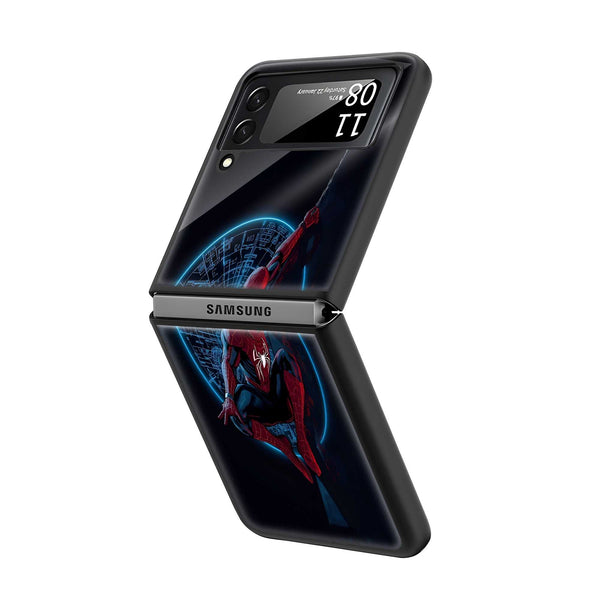 Cyber Web Slinger Samsung Z Flip Glass Case