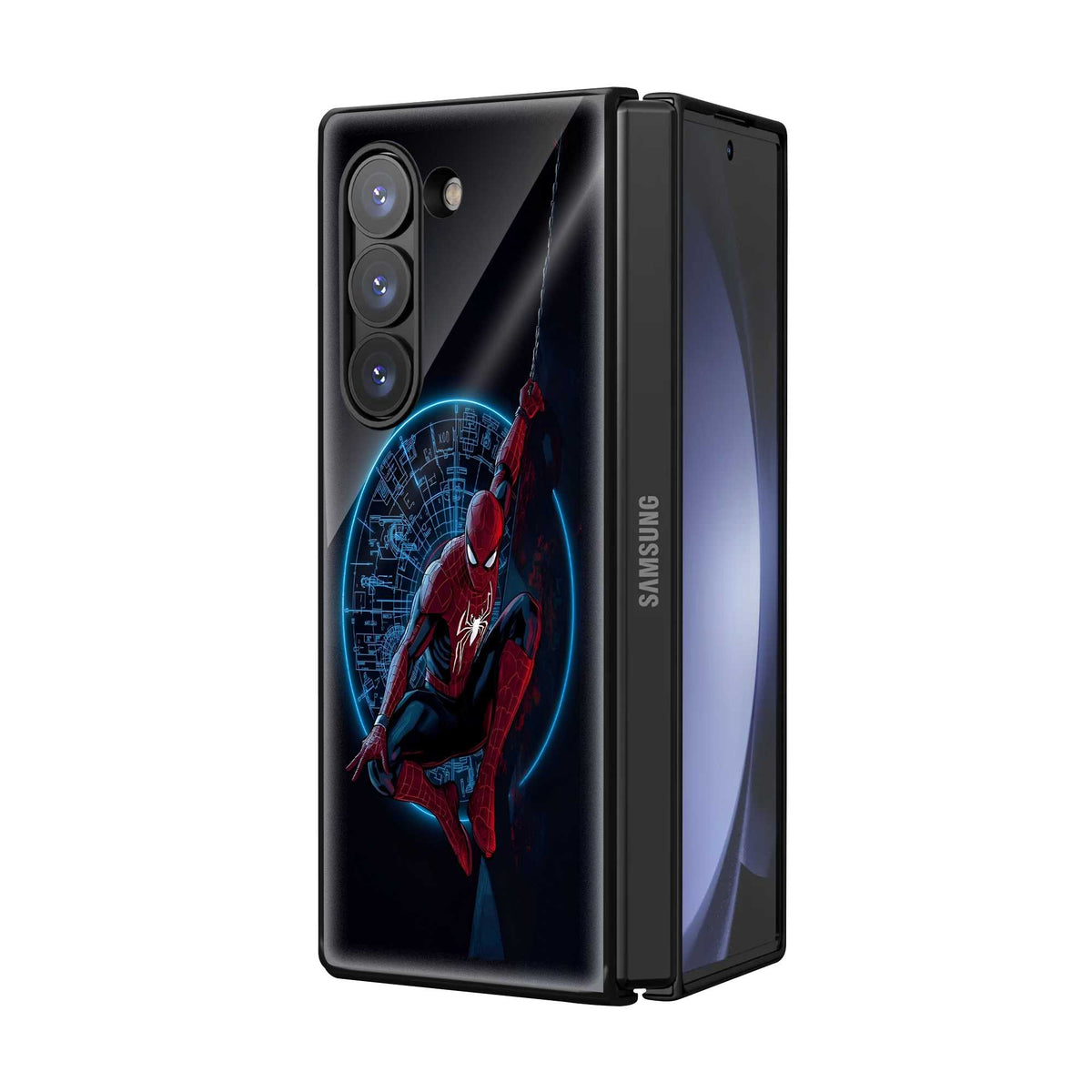 Cyber Web Slinger Samsung Z Fold Glass Case