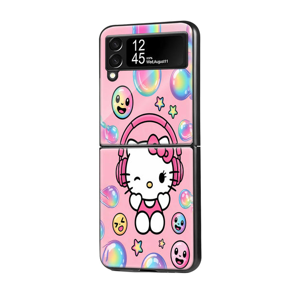 DJ Kitty Samsung Z Flip Glass Case