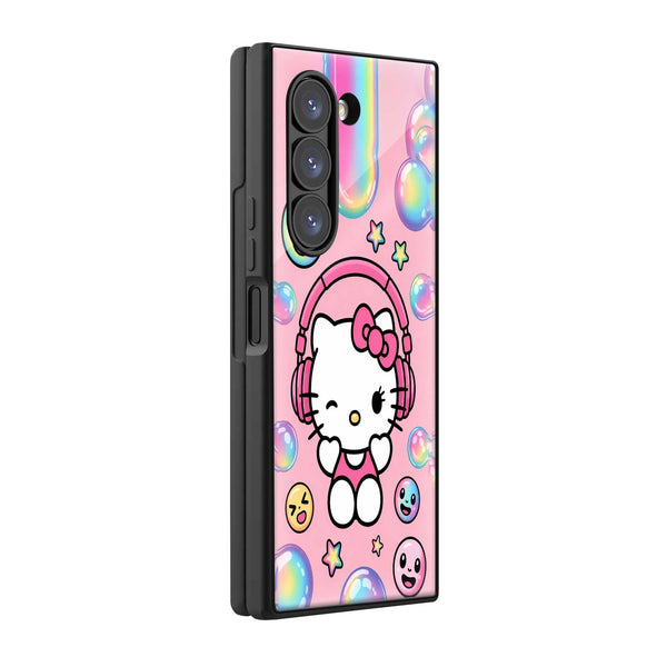 DJ Kitty Samsung Z Fold Glass Case