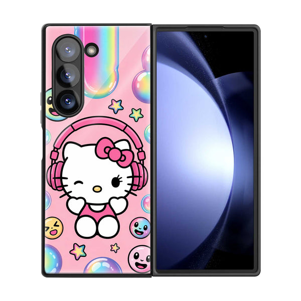 DJ Kitty Samsung Z Fold Glass Case